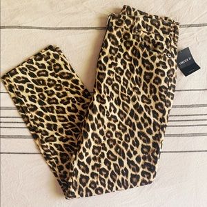 High waisted Cheetah Print Jeans